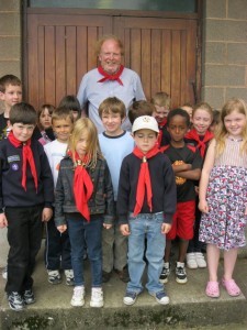 Beaver leader Joe Varley with his Team at the "Big Sleep"