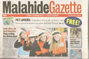 Members of the Neala troop of Malahide Sea Scouts supporting Rehab Waterways