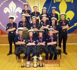 Skipper Clancy and Coxswan Finin O Bruachail with winning crews of Long Distance Skiff race U13,U15,&U17 rowing crews
