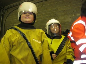 Checking out safety equipment