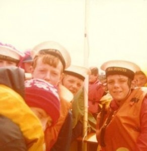 Malahide Sea Scouts depart Coal Harb D'laire on tender Fulmar bound for L.V.Albatross