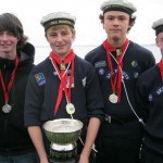 Malahide 1st place u14 skiff crew