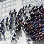 Scouts file into 2nd photo