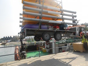 A Sea Scouts load going afloat onto the Island Ferry at Baltimore.Co.Cork