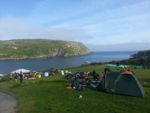 Setting up camp on South Harbour ,Cape Clear Island, Co.Cork