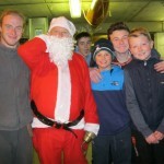 Santa meets scouts selling his trees